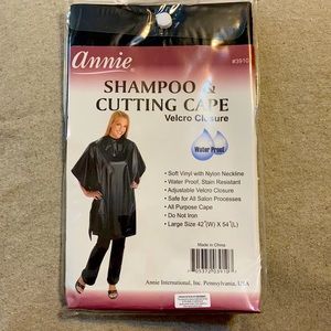 4/$20 shampoo and cutting cape.